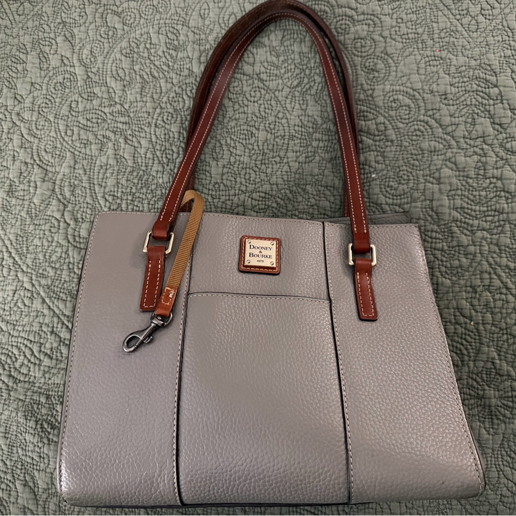 Dooney & Bourke Charlotte Tote Bag Pebble Leather In Gray